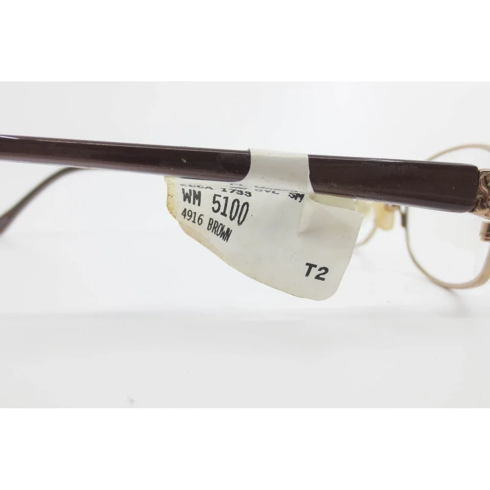 Legacy WM 5100 Eyeglasses Brown Gold Oval Frames 49-16-135 Filigree Temples